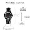 Men Y2K Unique Blade Stainless Steel Analog Quartz Watch Waterproof Wristwatch