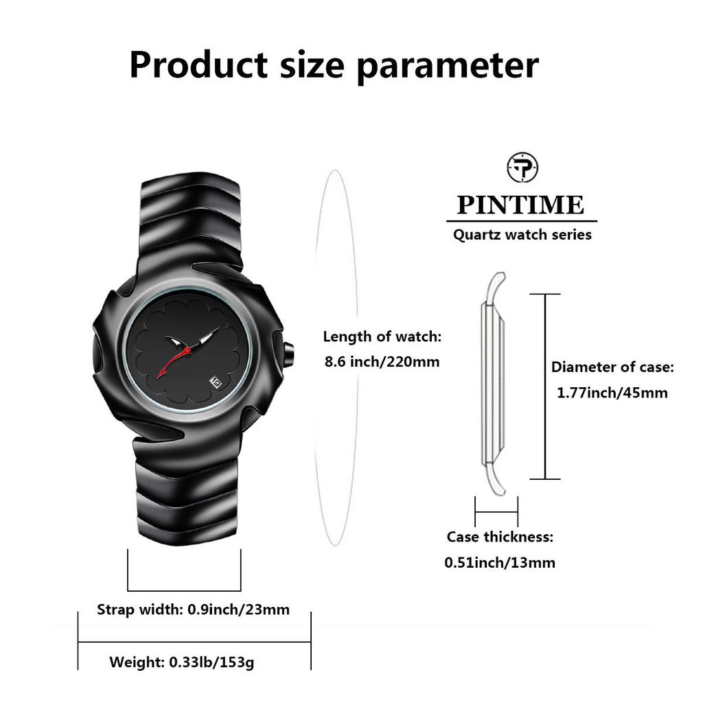 Men Y2K Unique Blade Stainless Steel Analog Quartz Watch Waterproof Wristwatch