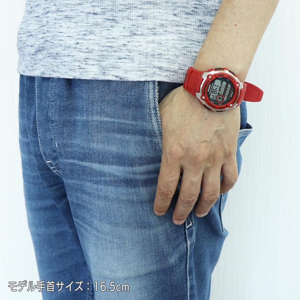 Casio Radio Wave Digital Watch WV200R 20 ATM Water Resistant Business Watch Simple Easy Operation Radio-Controlled Red