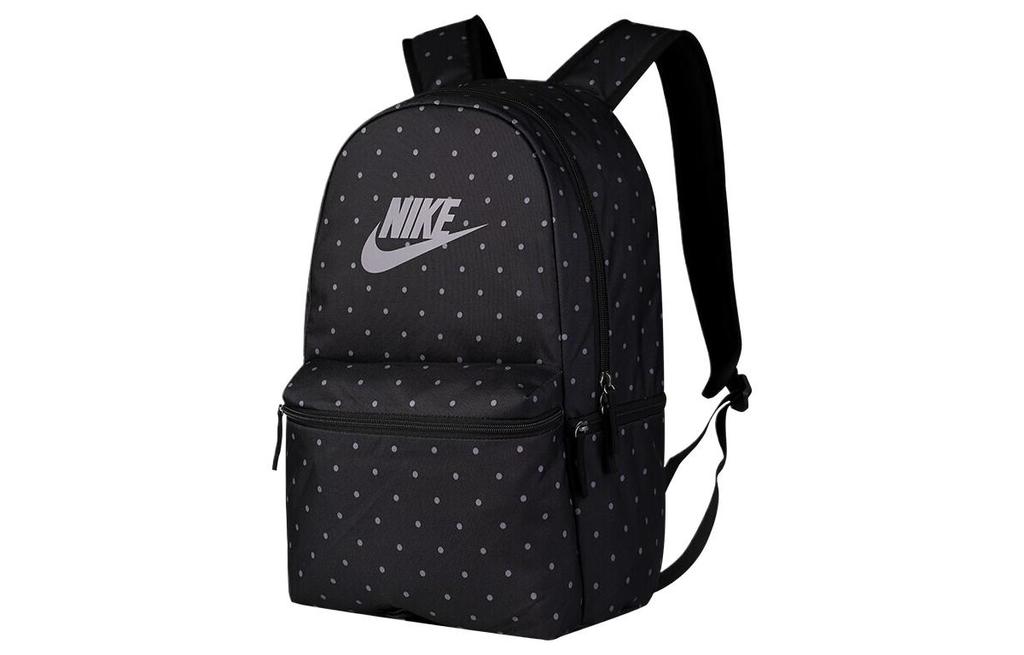 Nike Heritage Polyester Backpack Regular Unisex Black Gray BA5761-011