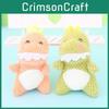 Cute Korean Version Tiny Plush Dinosaur Figurine Mini Dinosaur Keychain Accessory