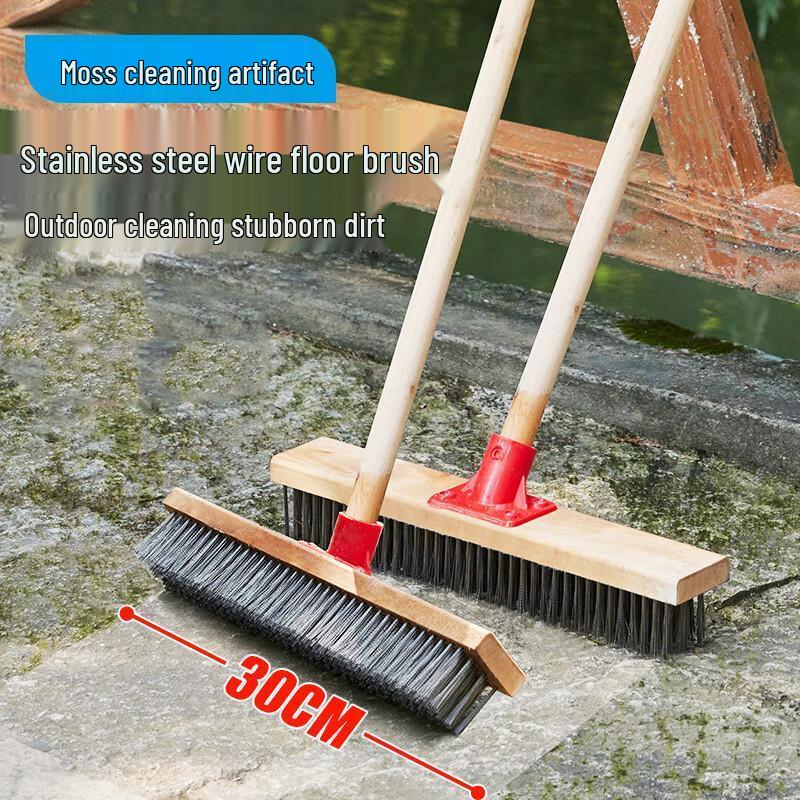 JINGRUIXIANG Щетка для мытья пола с длинной ручкой и жесткой щетиной