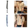 Women Skinny Scarf Flower Choker Thin Knit Belt Long Tie Scarf Bag Handle Wrap Choker Elegant Scarf Decoration
