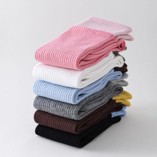 Women Non-Slip Yoga Socks Pilates Socks with Grips Knee High Socks Workout Color-Blocked Over The Calf Socks for Ballet Dance Street Wear