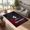 Ferrari Crystal Velvet Rug, Custom Name Text Personalized Non‑Slip Floor Mat for Home Decor Gift