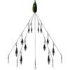 Alabama Rig for Bass Fishing Lure Bait 5 Arms Umbrella A-Rig Swimbait with 4 Willow Leaf Blades for Trout Perch Walleye Freshwater/Saltwater Boat