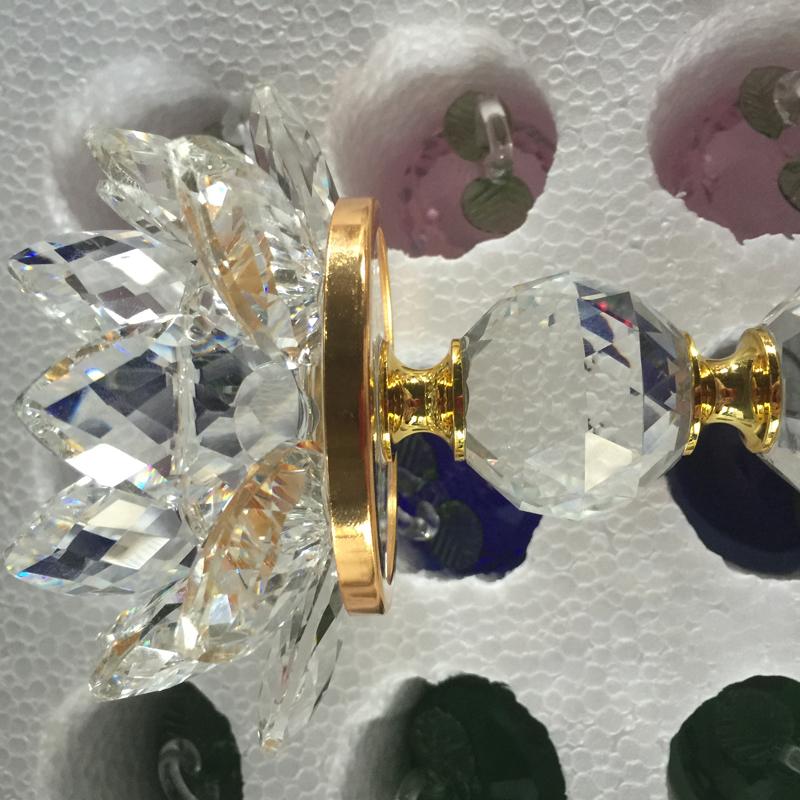 High Pillar Crystal Lotus Candlestick, Butter Lamp Holder, Interior Decoration, Used for Buddha Lamps, Prayers, Buddha Utensils