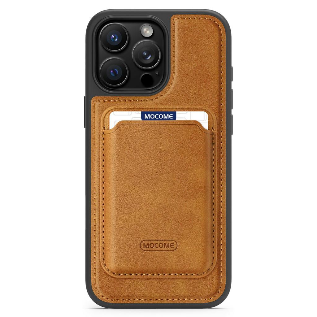 Für iPhone 16 Pro Magnetische Hülle mit abnehmbarem Kartenhalter TPU + PU-Leder Handy-Rückabdeckung