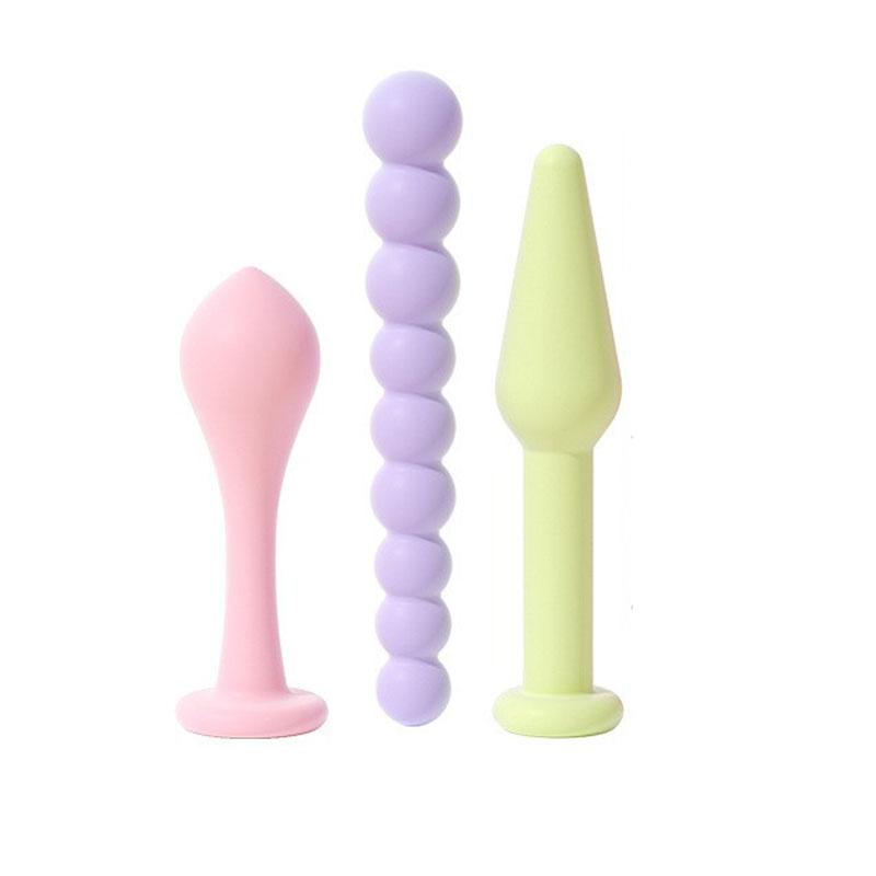 3PCS Butt Plug Masturbation Anals Plug Vaginal Plug For Different Size Erotic Anus Plug Adult Sex Toys Woman Men Anal Dilator 18