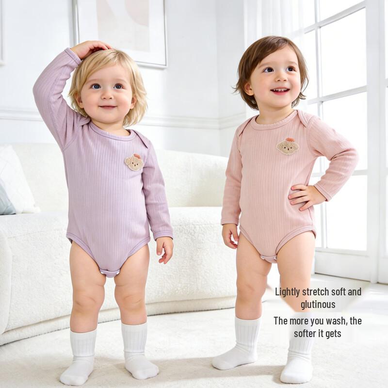 Cloud Soft Warm Ginger Baby Long-Sleeve Fleece Romper 80