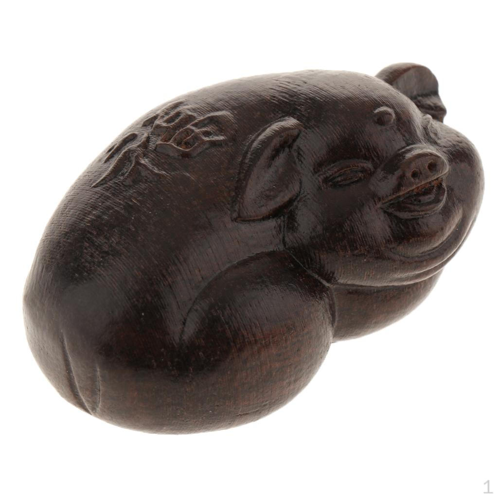 Деревянная статуэтка Резная статуя Будды Pig