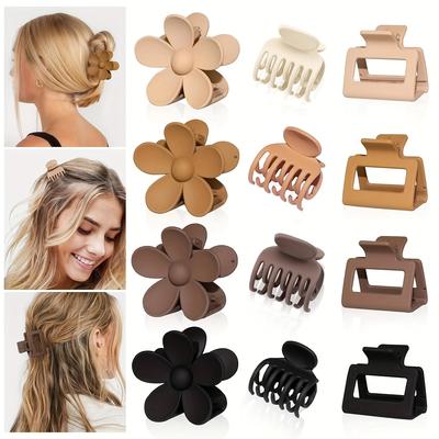 Große Blumen-Haarklammern für Damen Mode Haarklammer Haarspangen Mädchen Matte Haarnadeln Süßer Kopfschmuck Haarspange Haarschmuck