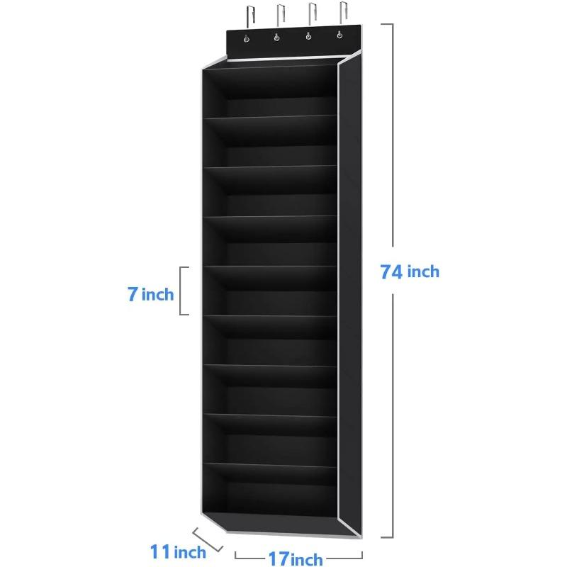 10 Tiers Large Over the Door Shoe Organizer Hanging Shoe Rack with Deep Pockets for Storage Door Storage Solution