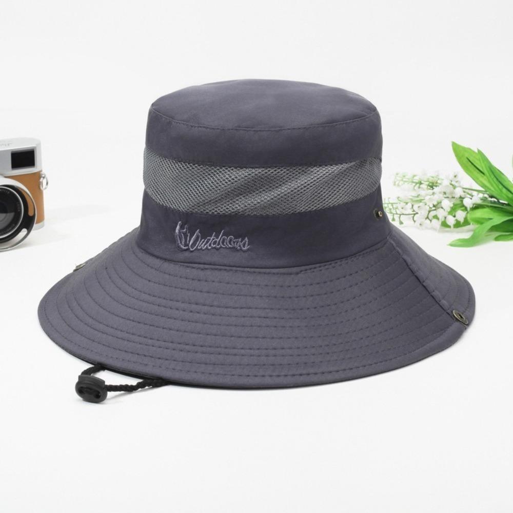 New Mesh Bucket Hat Anti-UV Adjustable Sunscreen Hat Waterproof Breathable Fishing Cap Gift