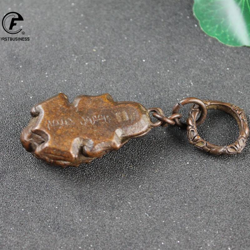Antique Brass Mythical Beast Pi Xiu Statues Retro Copper Ring Brings wealth Small Statue Desktop Decoration Accessories Ornament