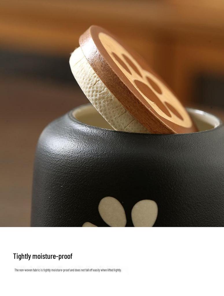 Customizable Ceramic Pet Urn: Sealed Storage Jar for Cats & Dogs