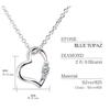 Natural Diamond Heart Necklace for Teddy Bear Plush Toy November Pink [Sears] Women, Set, (Blue Topaz, Bear) 1491-tdt-01-p11