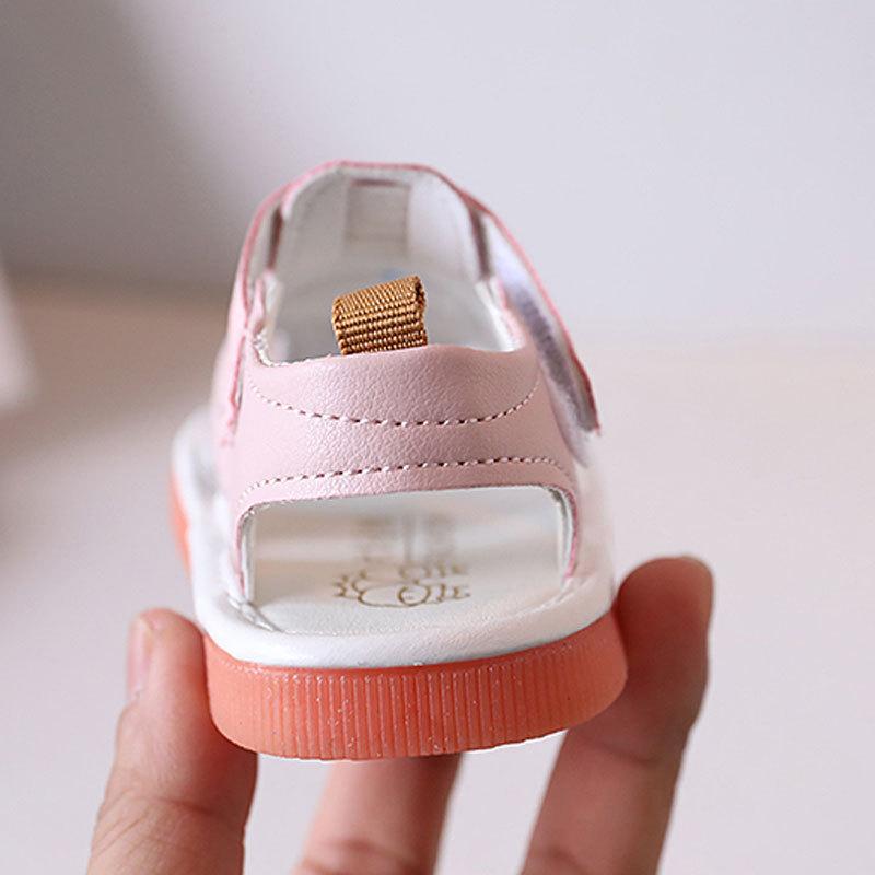 Summer New Whistle Men and Women Baby Sandals 0-1-2 Year Old Beef Tendon Sole Children Called Shoes