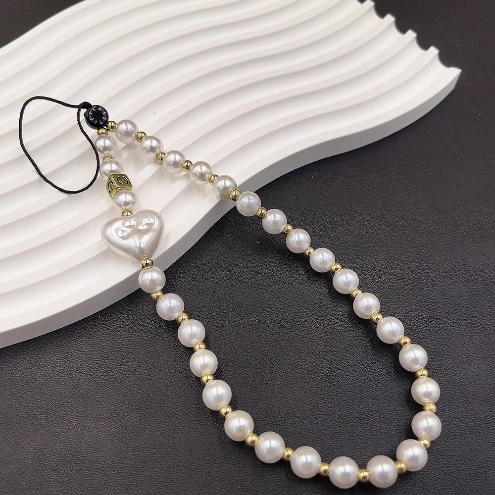 Rainbow Butterfly Bear Head Phone Strap with Crystal Flower Charm