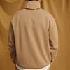 Saucony Solid Color Stand Collar Pullover Sweatshirt Men sweatshirt Brown SC2239129-1