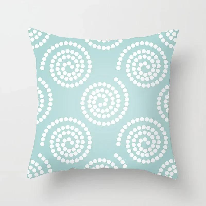 Modern Geometric Print Pillowcase Sofa Lumbar Pillowcase Mint Green Pillowcase Home Decoration Cushion Cover