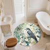 Leaf Bird,Round Area Rug,Carpet Rug for Living Room Bedroom Sofa Playroom Decor,Non-slip Floor Mat