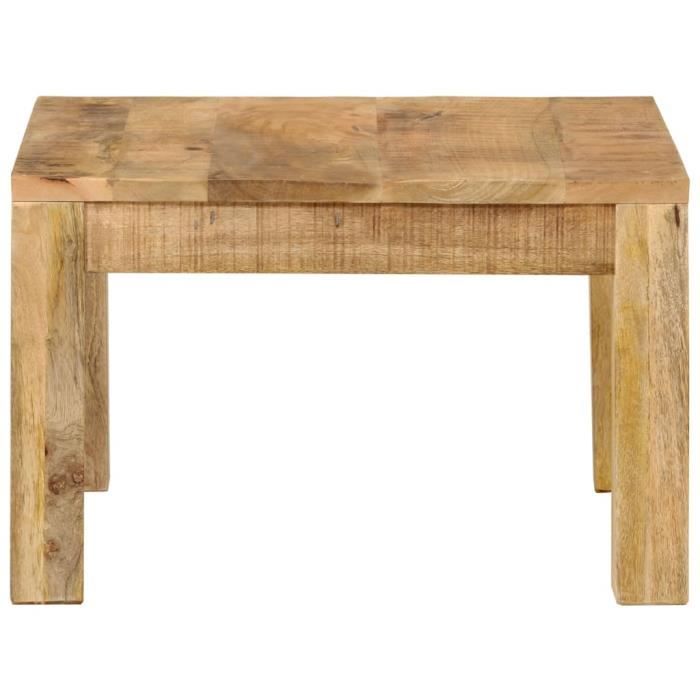 350321 vidaXL Table basse 55x55x35 cm Bois de manguier massif