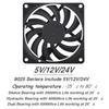 2PCS YOUNUON 80MM 5V USB 80x80x10mm 8cm 5V 12V 24V 8010 2PIN 3PIN Brushless DC Cooling Cooler PC CPU Computer Case  Fan Cooler