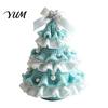 Crochet Christmas Tree Kit for Beginners DIY Kit, Beginner-Friendly Xmas Craft with Bow Plush Holiday Desktop Decoration And Faux Pearl Embellishment,