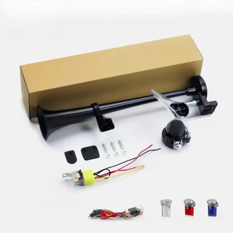 New for 17 Inch Loud Speaker Siren 4WD Trailer Truck Accessories 12V Car Motorcycle Horn 150DB Electric Air Pump Whistle Single