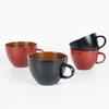 350ml/500ml Wooden Cup Easy To Clean Japanese Style Bowl Type Juice Unbreakable Tumbler Mugs with Handle for Home