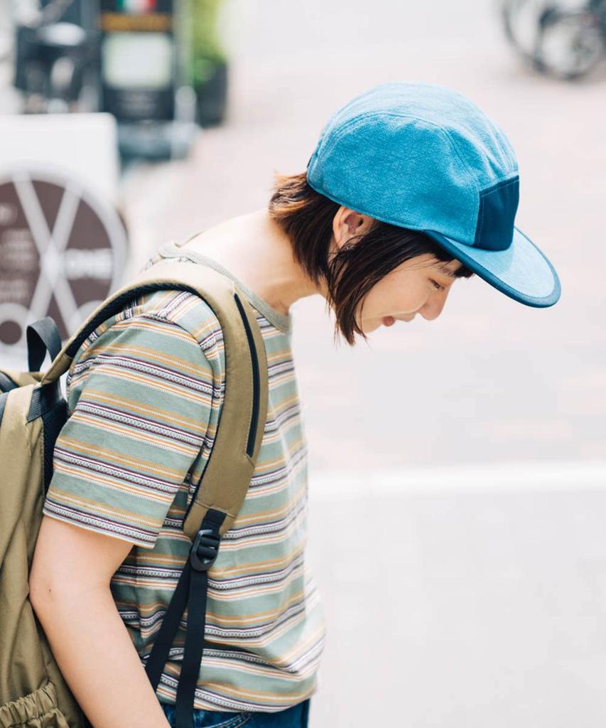 Nakota LINEN COOL JET Linen Cool Jet Long and Large Solid Size L Circumference Blue CAP, Cap, Brim, Men's Women's, Lightweight, Sizes, Outdoor,