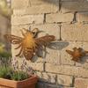 Abeja Metálica Calada Miel Envejecida Abeja de Miel Decoración de Jardín para Maceta