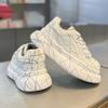 Fashion Versatile Men's Platform Vulcanized Shoes Luxury Brand Damping Wear-resistant Sneakers Anti Slip Increased Casual Walking Shoes