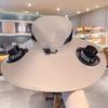 Buckle Hat with Dual Fans Large Battery Solar Charging Full-Face Sun Protection Large Brim Sun Hat Adjustable Drawstring Walking Cooling Hat