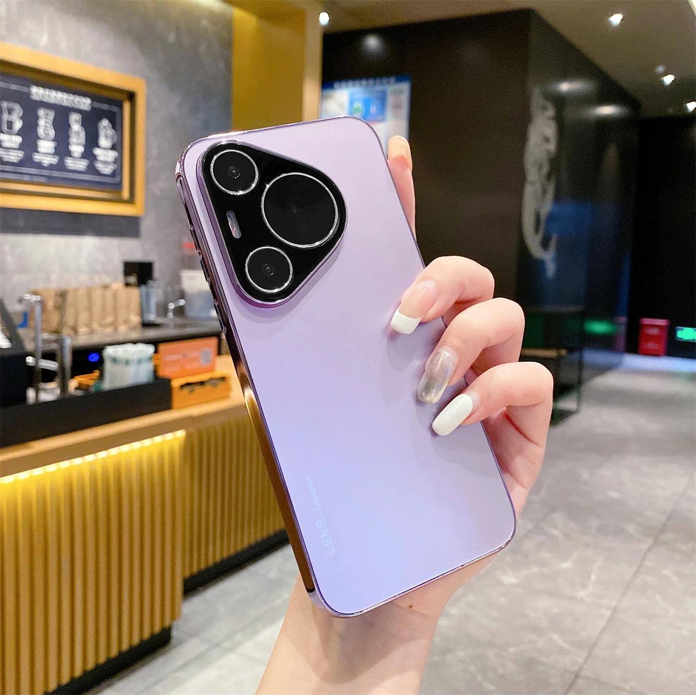 

AG Electroplating Full-Cover Phone Case for Huawei Pura 70 P60, Mate 40 50 60 70, Nova 8 10 11 12 13 14 series Shockproof Cover Huawei Mate 50 лавандовий