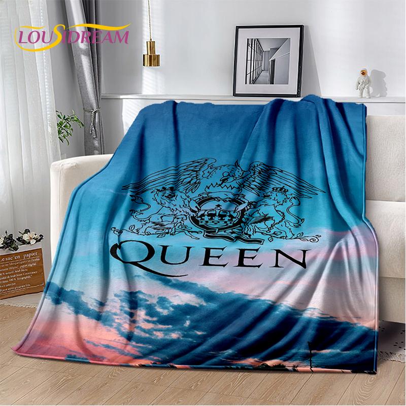 2025 Classics Queen-Rock-Band Freddie Blanket,Soft Throw Blanket for Home Bedroom Bed Sofa Picnic Travel Office Cover Gifts Kids
