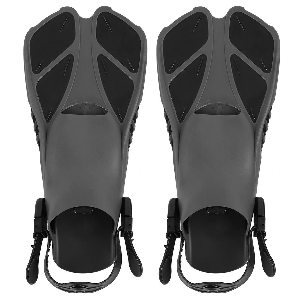 2pcs Adjustable Snorkeling Fins Soft TPR Open Heel Long Diving Flippers for SwimmingMD