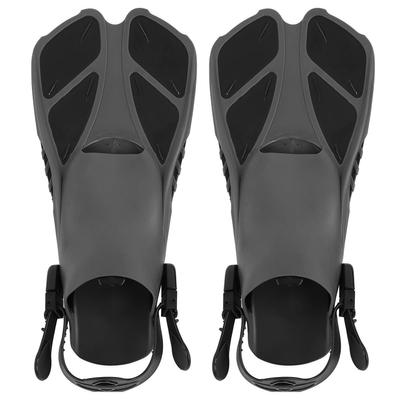 2pcs Adjustable Snorkeling Fins Soft TPR Open Heel Long Diving Flippers for SwimmingMD