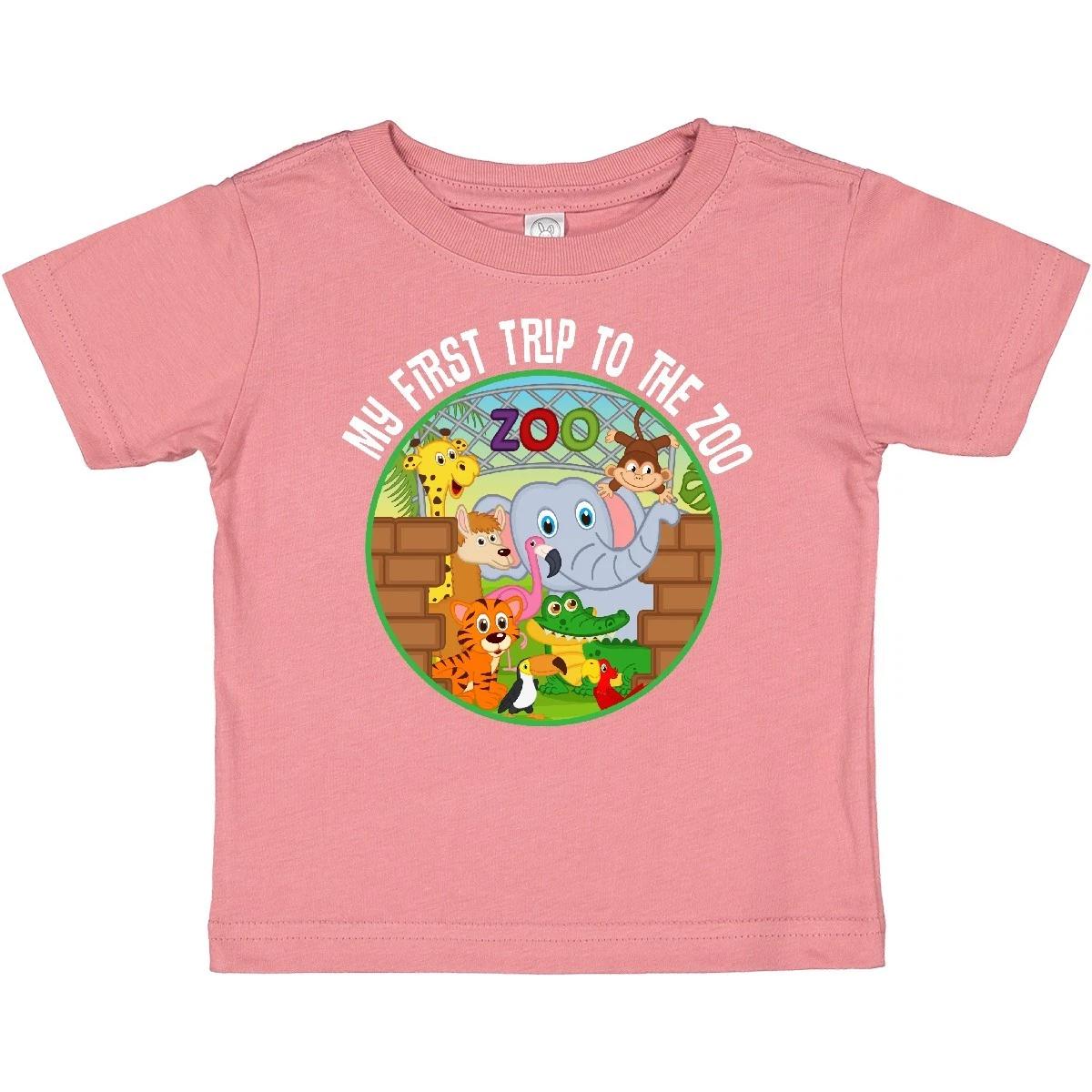 Inktastic 1st Trip To Zoo Animals Outfit Baby T-Shirt Vacation Field Clothing 110