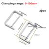 2pcs Clamps Alloy Steel Woodworking Attachments C-Clamp