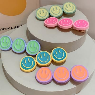Women's Smile Three-Headed Hair Clip Pin Hairpin Hairpin