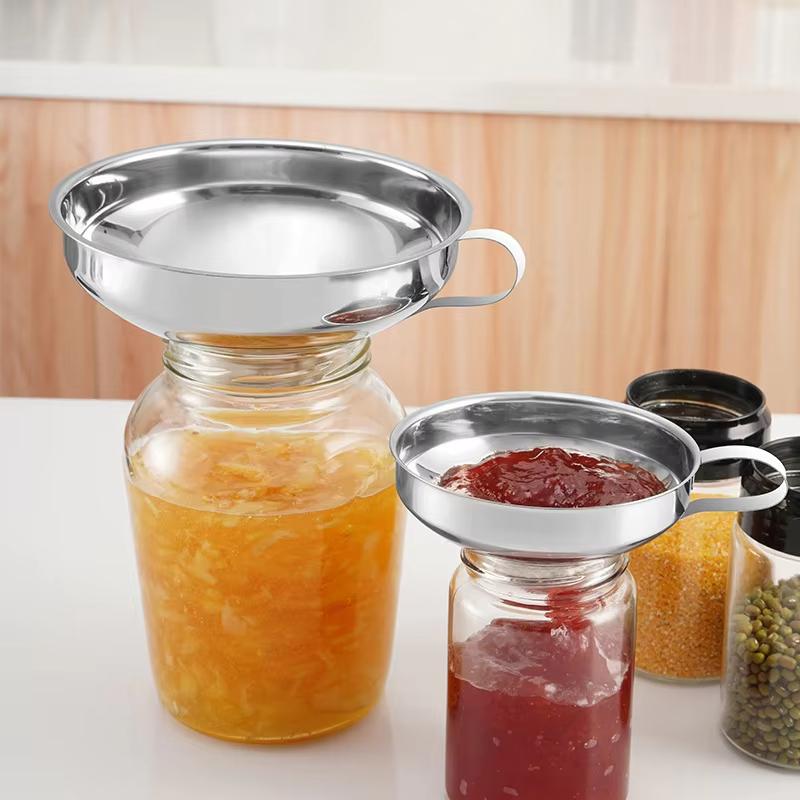 Kitchen Household Wide Mouth Funnel Stainless Steel Multifunctional Jam Canning Funnel Used For Kitchen Tools And Small Tools