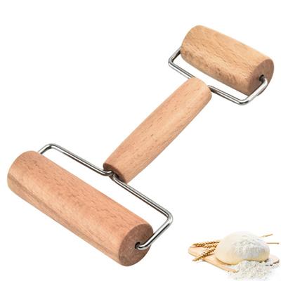 Rodillo de madera para repostería y harina de doble punta, rodillo para masa de cocina, herramienta para hornear