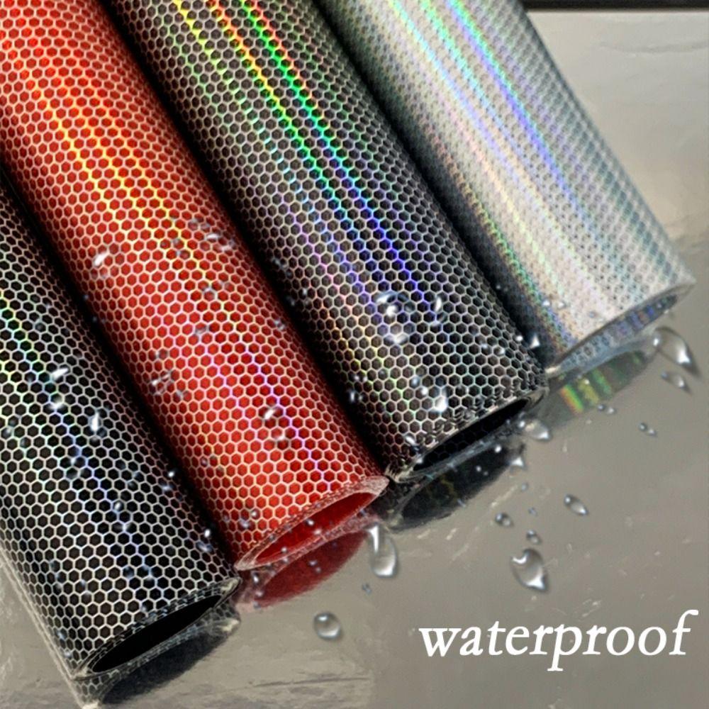 Wabenstruktur Auto Motorrad Vinylfolie Farbe Ändern DIY Scheinwerfer Rücklicht Tönungsfolie Wasserdichte Folie Laser Aufkleber