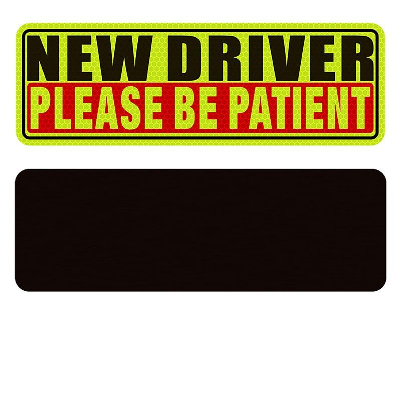 Novice Intern Driver Car Sticker Magnetic Reflective Sticker Popular New+river Novice Car Sticker
