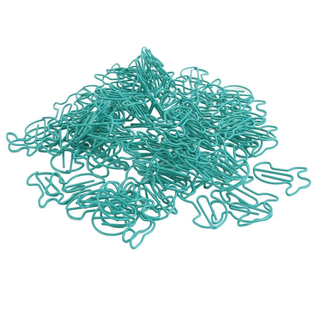 100pcs Paper Clips Prevent Slip Cute Shaped Decorative Bookmark Metal Paperclips for School