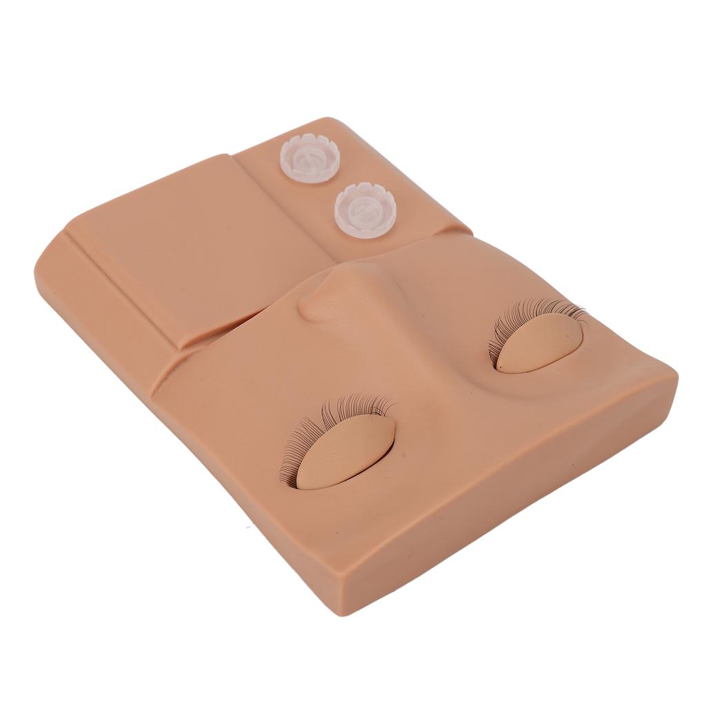 Lash Mannequin Head Replaceable Eyelid Eyelash Extension Practice Makeup Training PVC Skin Color