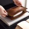 Wood Grain Tissue Box Hollow Paper Towel Holder Geometric Flat Storage Box Napkin Holder Home Decoraction Luxury
