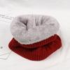 Warm Collar  Cowl Circle Cable Neck Warmer Circle Thicken Scarf Brushed Knit Loop Snood Shawl